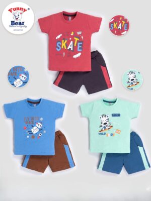 Boys Half Sleeves T-Shirt And Shorts Set