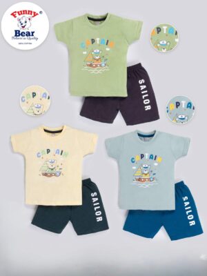 boys half Sleeve T-Shirt With Shorts