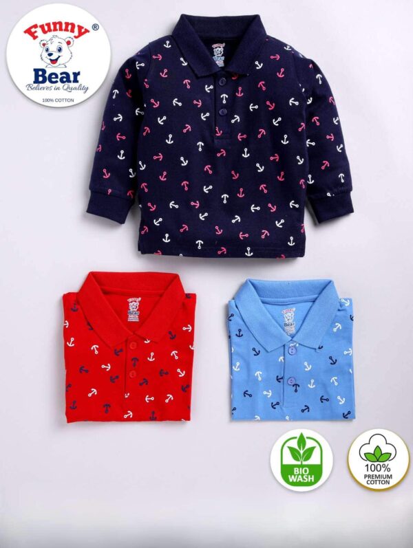 boys collar t shirt with full sleeves