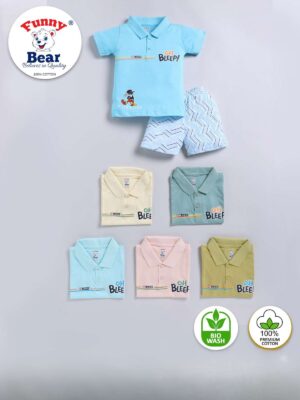 polo t shirt with shorts set for kids boys
